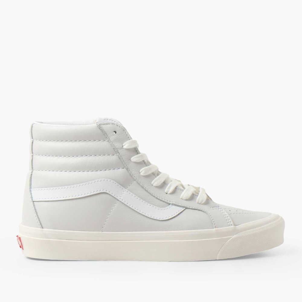 NIB Vans SK8 Hi 38DX Anaheim Factory True White Leather US Mens 11/11.5/12/13